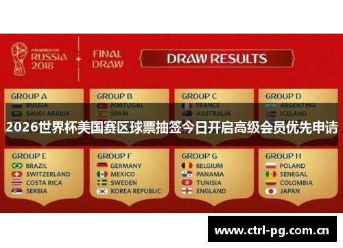 2026世界杯美国赛区球票抽签今日开启高级会员优先申请 2026世界杯美国赛区球票抽签今日开启高级会员优先申请